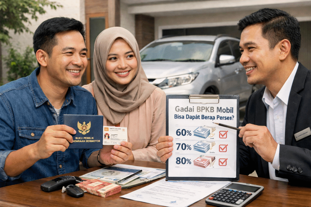 simulasi gadai bpkb mobil berapa persen dana cair dari harga mobil dengan perhitungan plafon pinjaman dan loan to value ltv