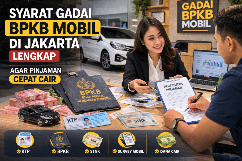 Syarat gadai BPKB mobil di Jakarta agar pinjaman cepat cair dengan dokumen KTP, BPKB dan STNK